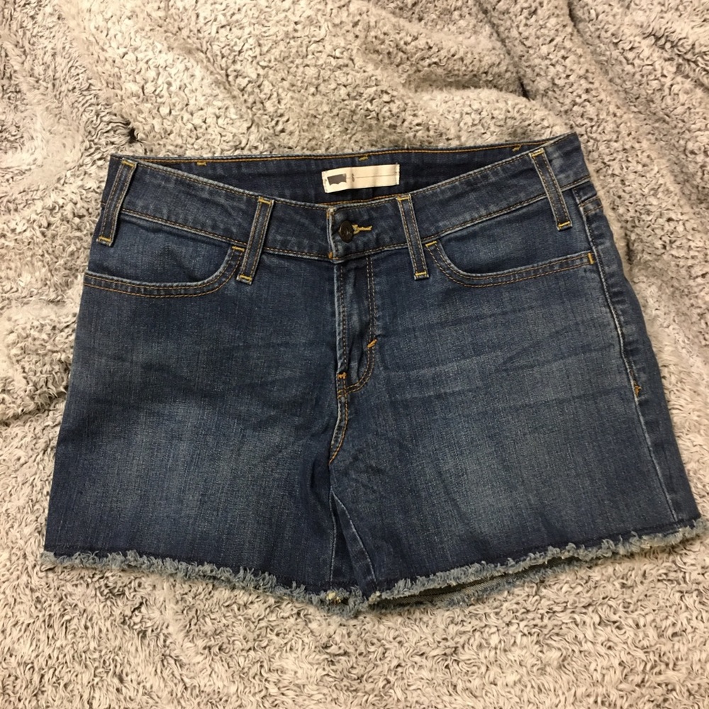 Levi's Dark Blue Denim Jean Shorts